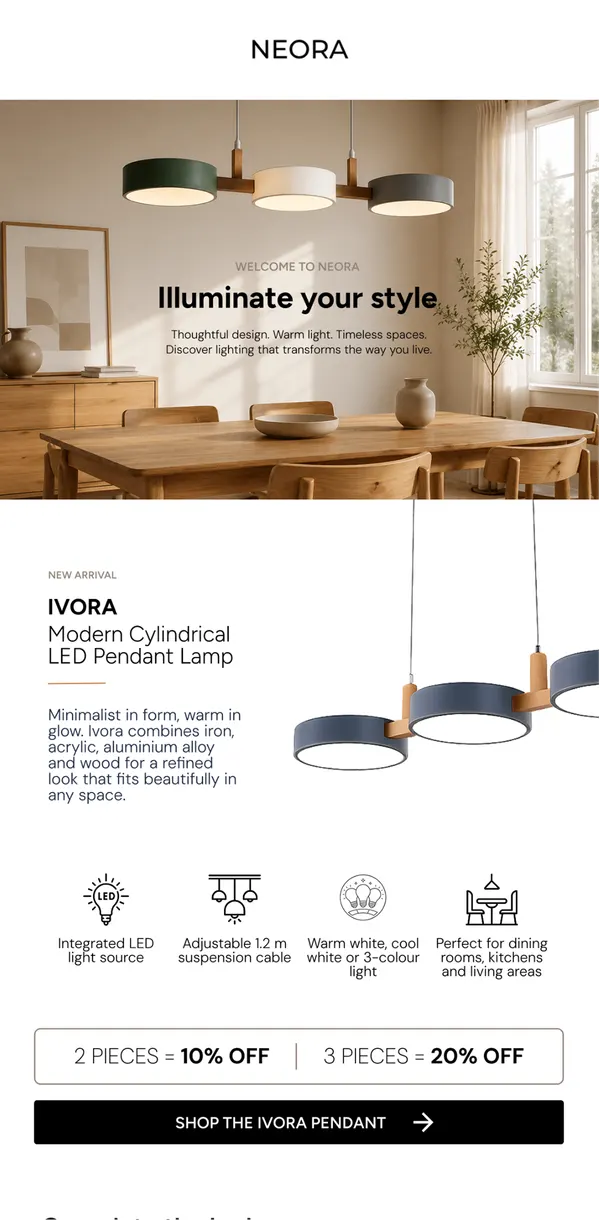 Neora email design